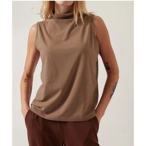 Athleta‎ Outbound Tank Top Sleeveless Mock Neck Casual Activewear Womens Large